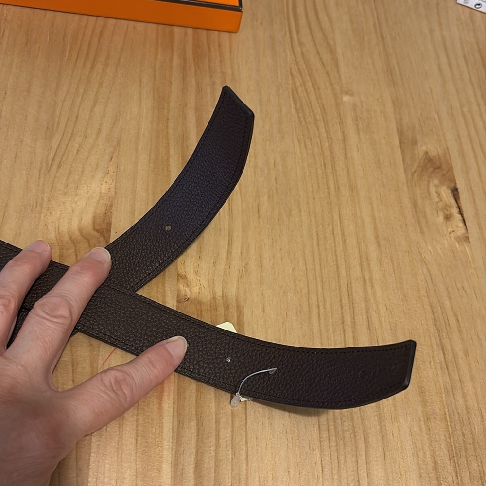 Hermès Black Leather Belt with Box - Picture 4 of 6